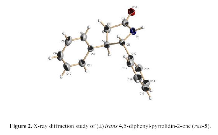 Synthesis, Resolution, and Absolute Configuration of <I>trans</I> 4,5-Diphenyl-pyrrolidin-2-one: A Possible Chiral Auxiliary. Jaime Escalante and Miguel A. Gonzlez-Tototzin. <I>Tetrahedron:Asymmetry</I>, 0000, (2003).